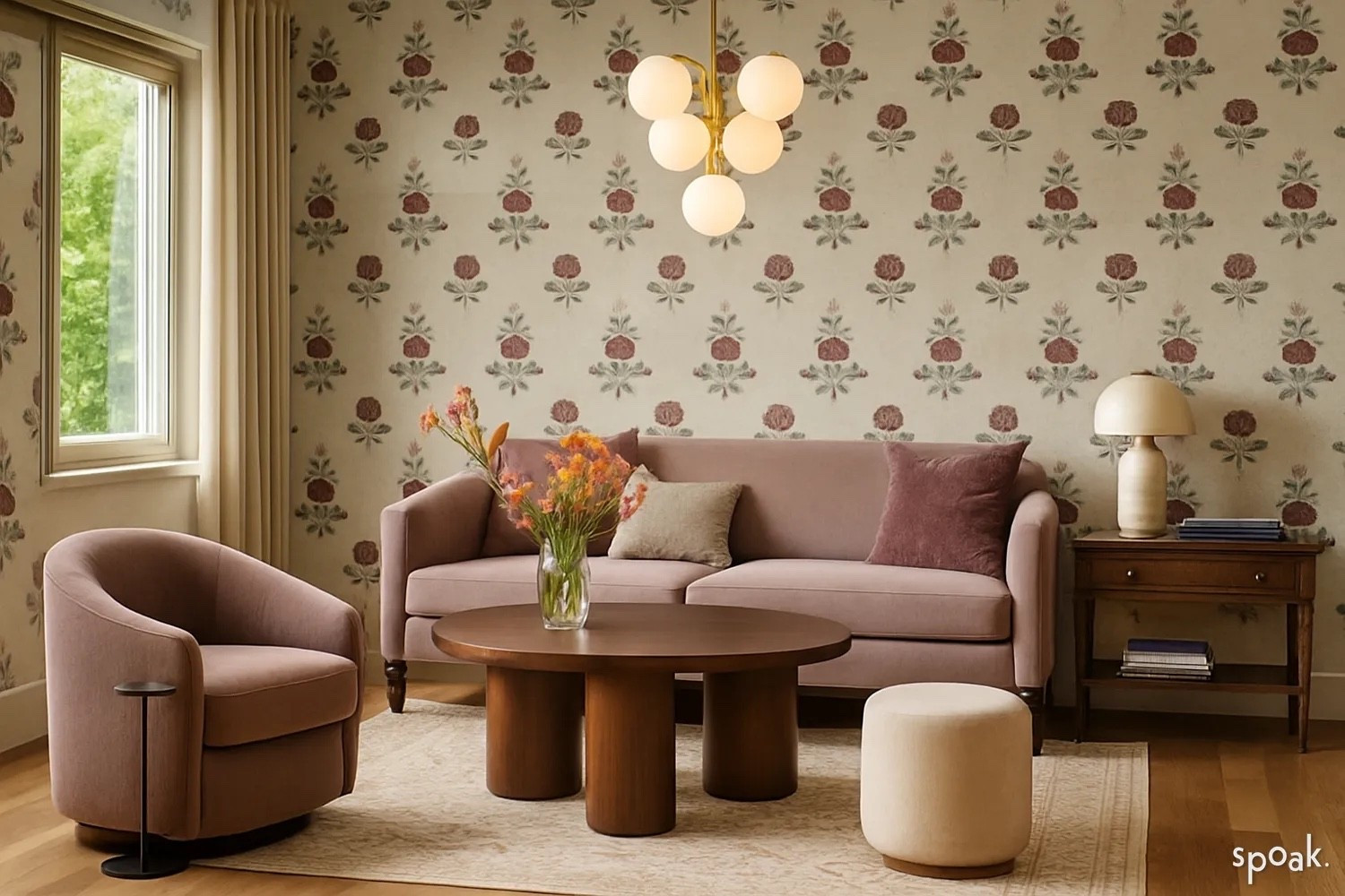 Gorgeous living room design/mood board! I love the color of this sofa from Pottery Barn—gravender! Lovely wallpaper from Chasing Paper, neutral rug, affordable console table, table lamp from CB2, comfy side chair. #homedecor #livingroomdesign

#LTKHome #LTKSeasonal #LTKFamily