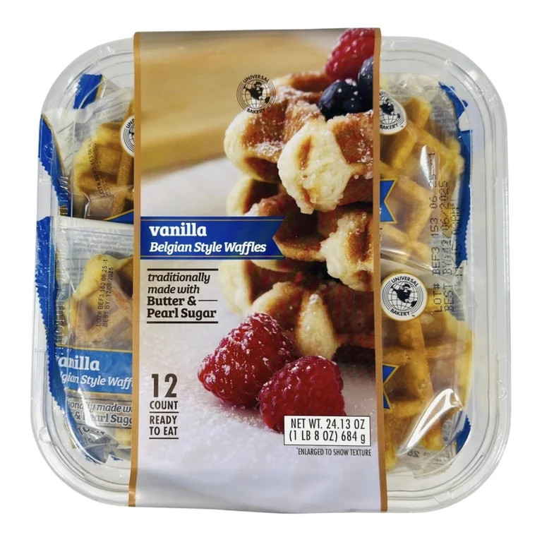 Universal Bakery Belgian Style Waffles, Vanilla, 2 oz, 12 ct | Walmart (US)