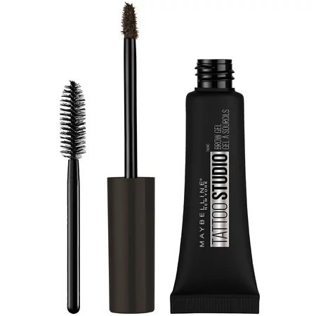 Maybelline TattooStudio Waterproof Eyebrow Gel Makeup Black Brown 0.23 fl. oz. | Walmart (US)