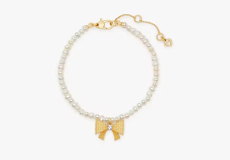 Wrapped In A Bow Pearl Charm Bracelet | Kate Spade (US)