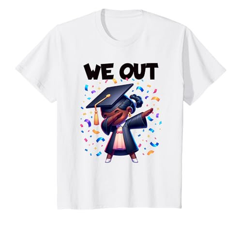 We Out Graduation Day Kindergarten Dabbing Black Girl Grad T-Shirt | Amazon (US)
