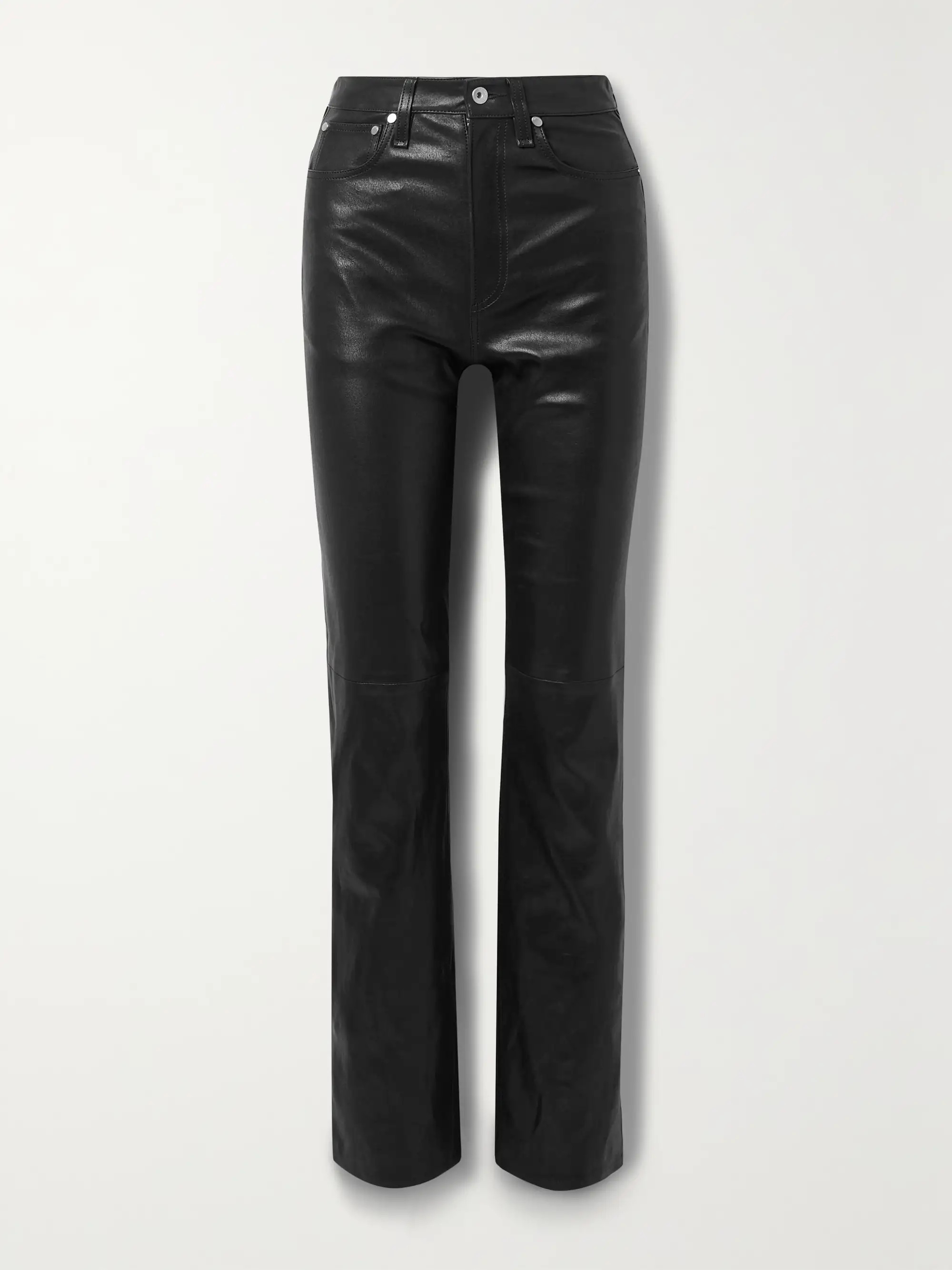 ICONS Alex leather straight-leg pants | NET-A-PORTER (US)