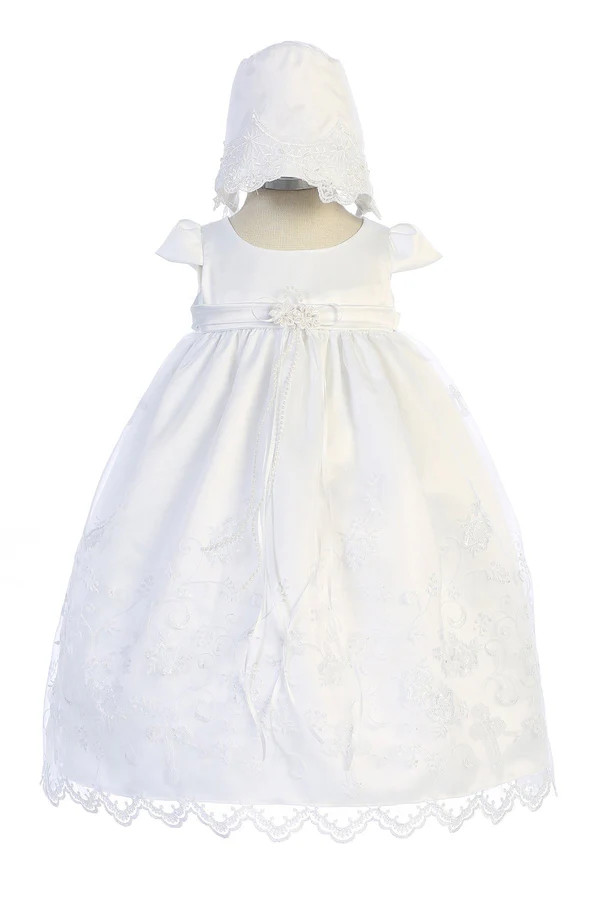 Cross Embroidered Christening Gown | Kid's Dream