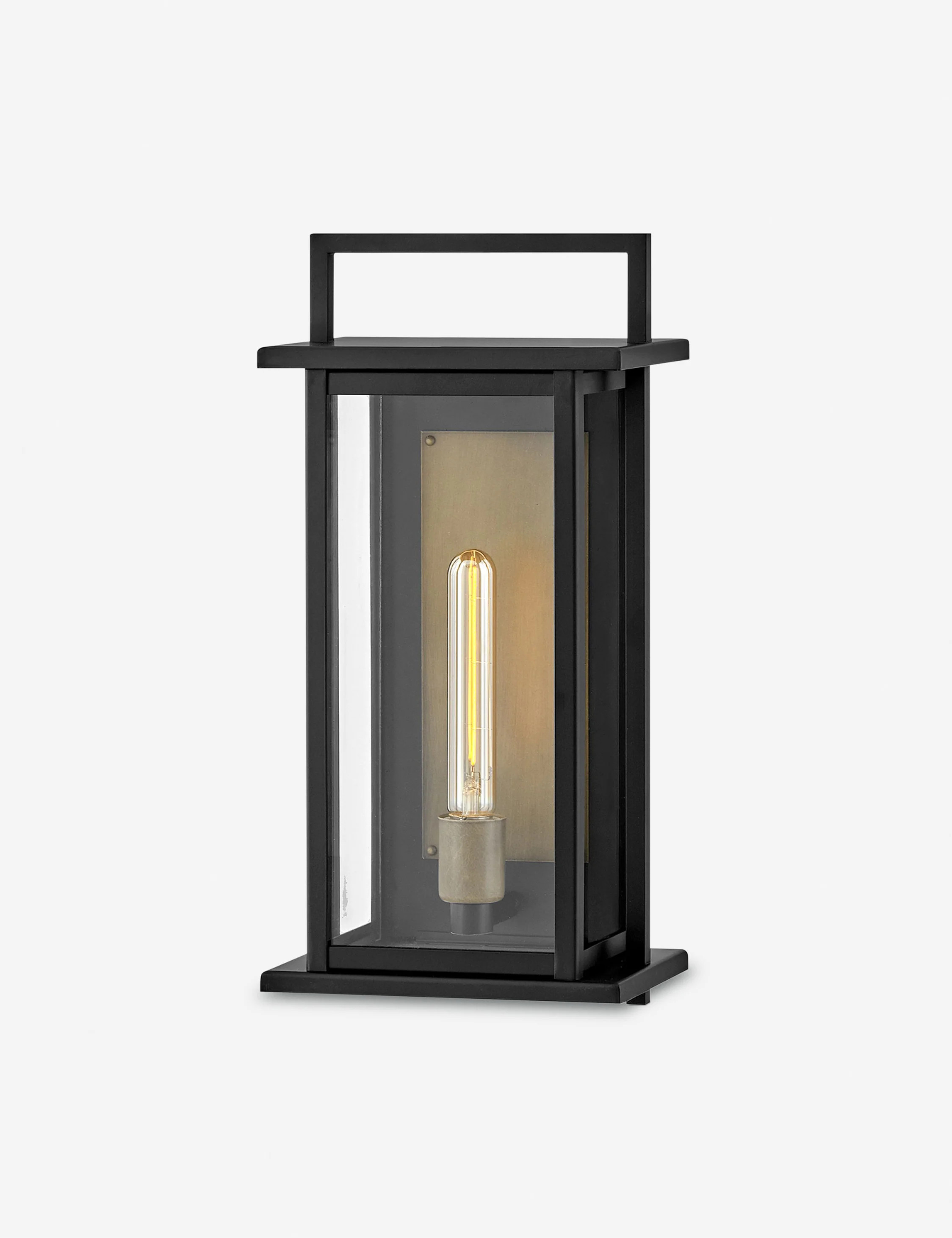 Tull Outdoor Sconce, Black, Medium | Lulu and Georgia 