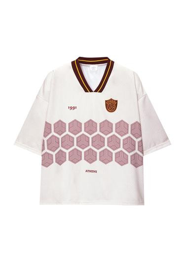 STWD Athens boxy football T-shirt | PULL and BEAR UK