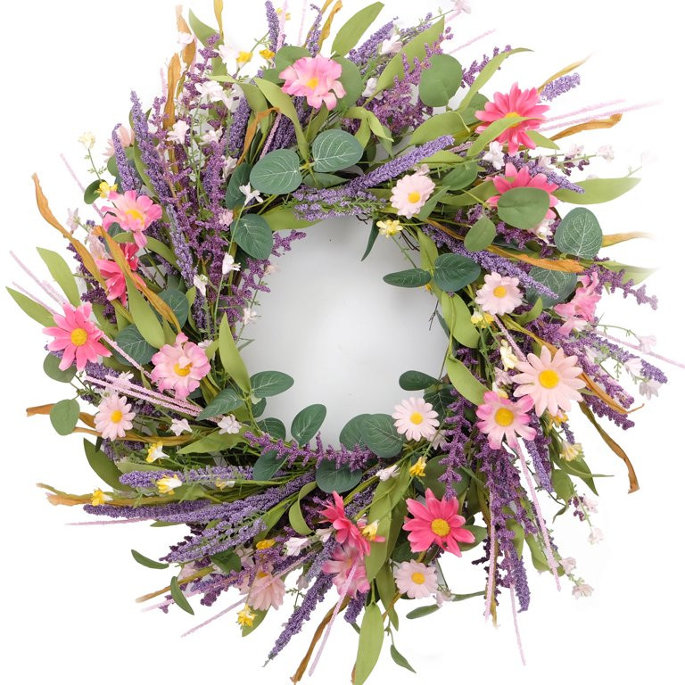 Idyllic Spring Decorative Paper Wreath, Green 22-inches - Walmart.com | Walmart (US)