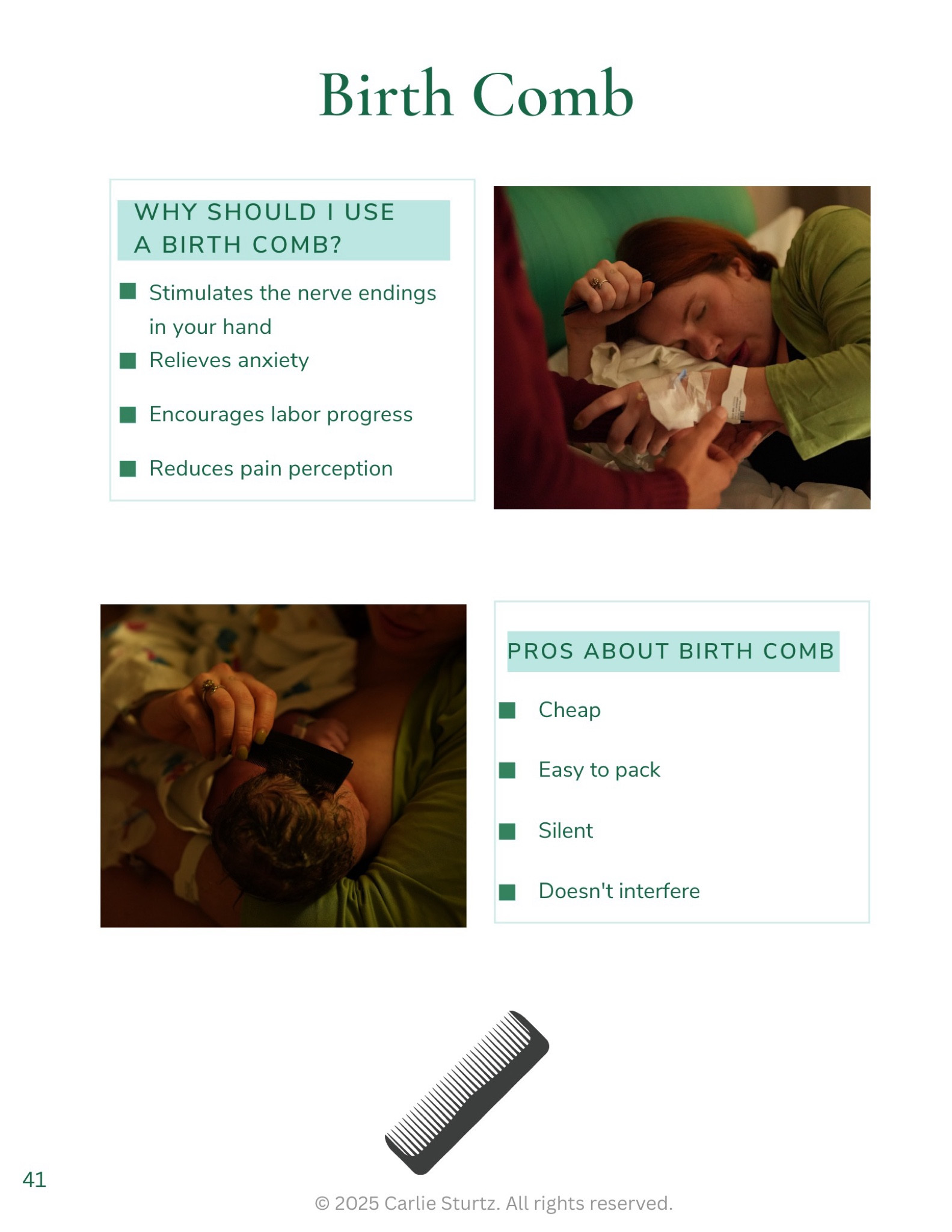 Birth comb for natural birth was a must for me! 

#LTKBump #LTKBaby #LTKFamily