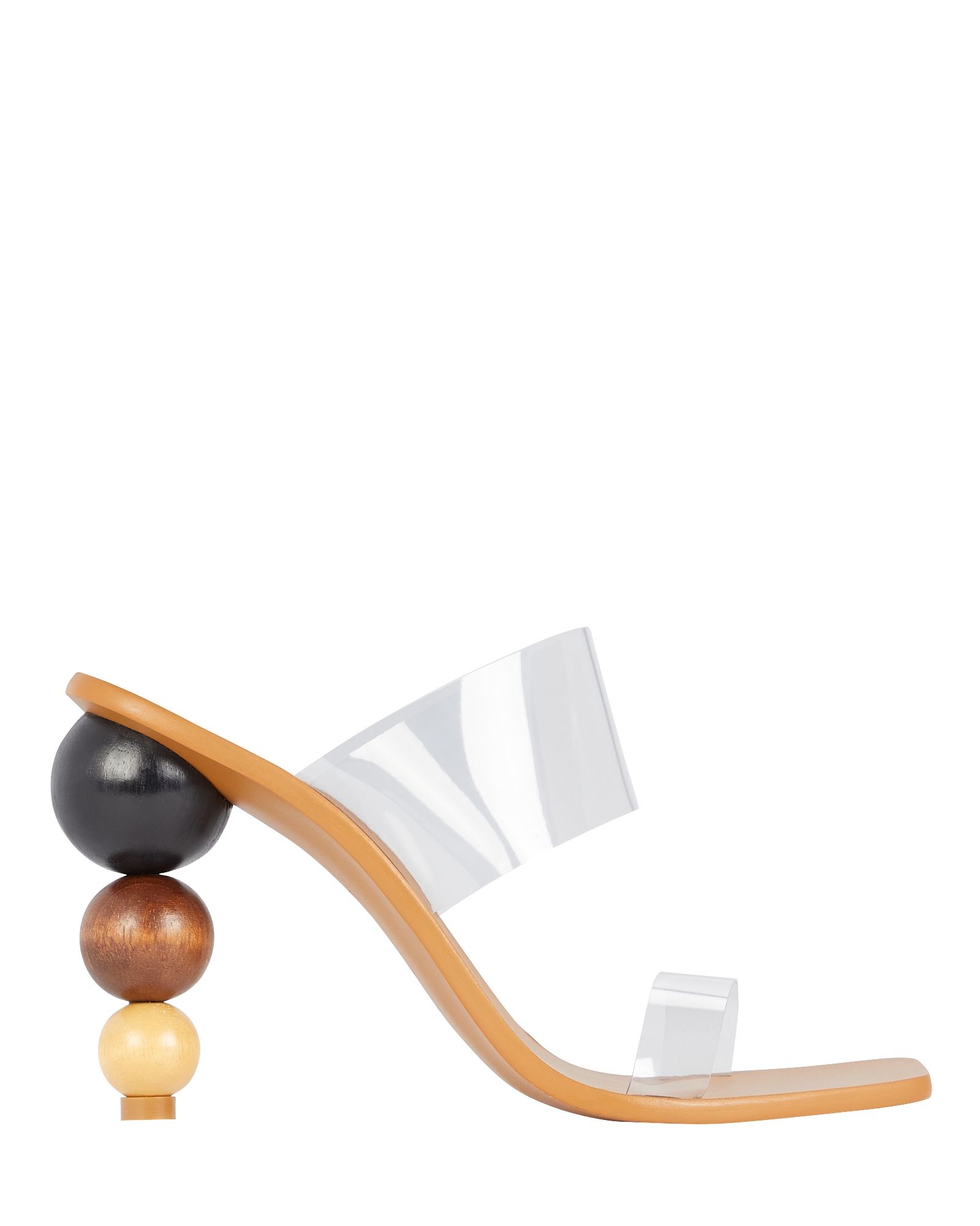 Cult Gaia Vita PVC Slide Sandals, Brown 36 | INTERMIX