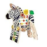 Amazon.com: Manhattan Toy Safari Zebra Wooden Toddler Activity Toy : Toys & Games | Amazon (US)