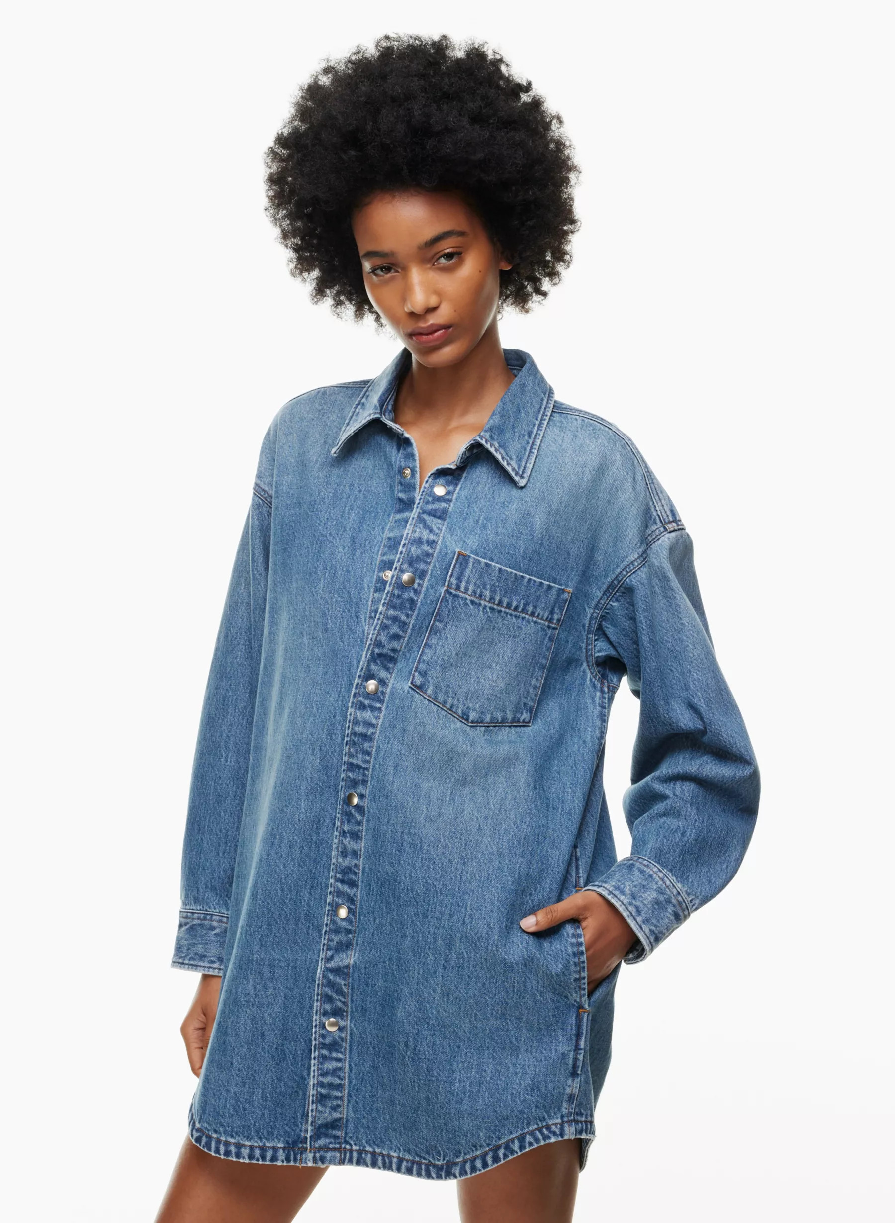 THE MAYA DENIM DRESS | Aritzia