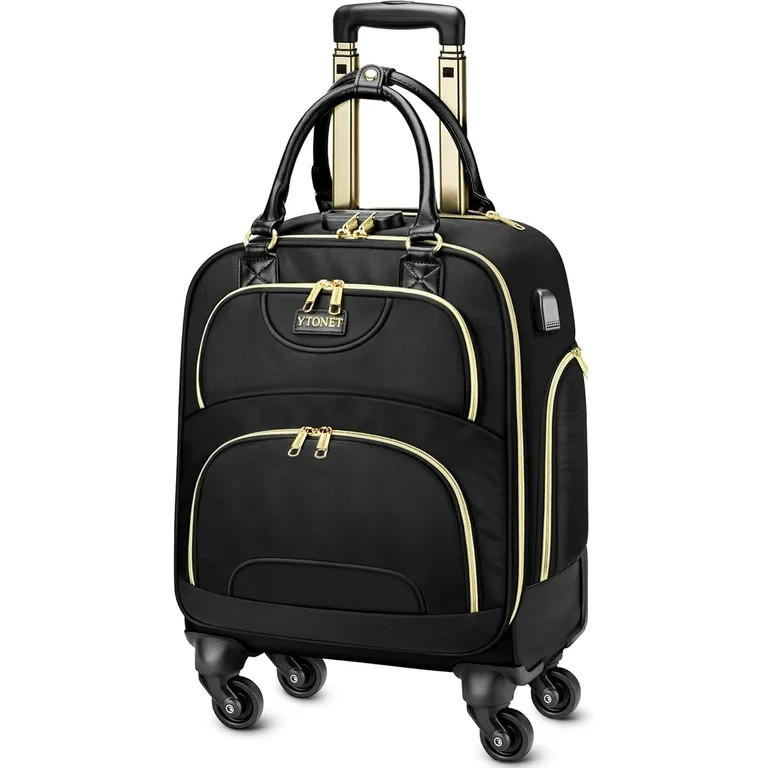Ytonet Rolling Carry-On Luggage& Business Briefcase | Underseat Bag with USB, 4 Silent Wheels, Ai... | Walmart (US)