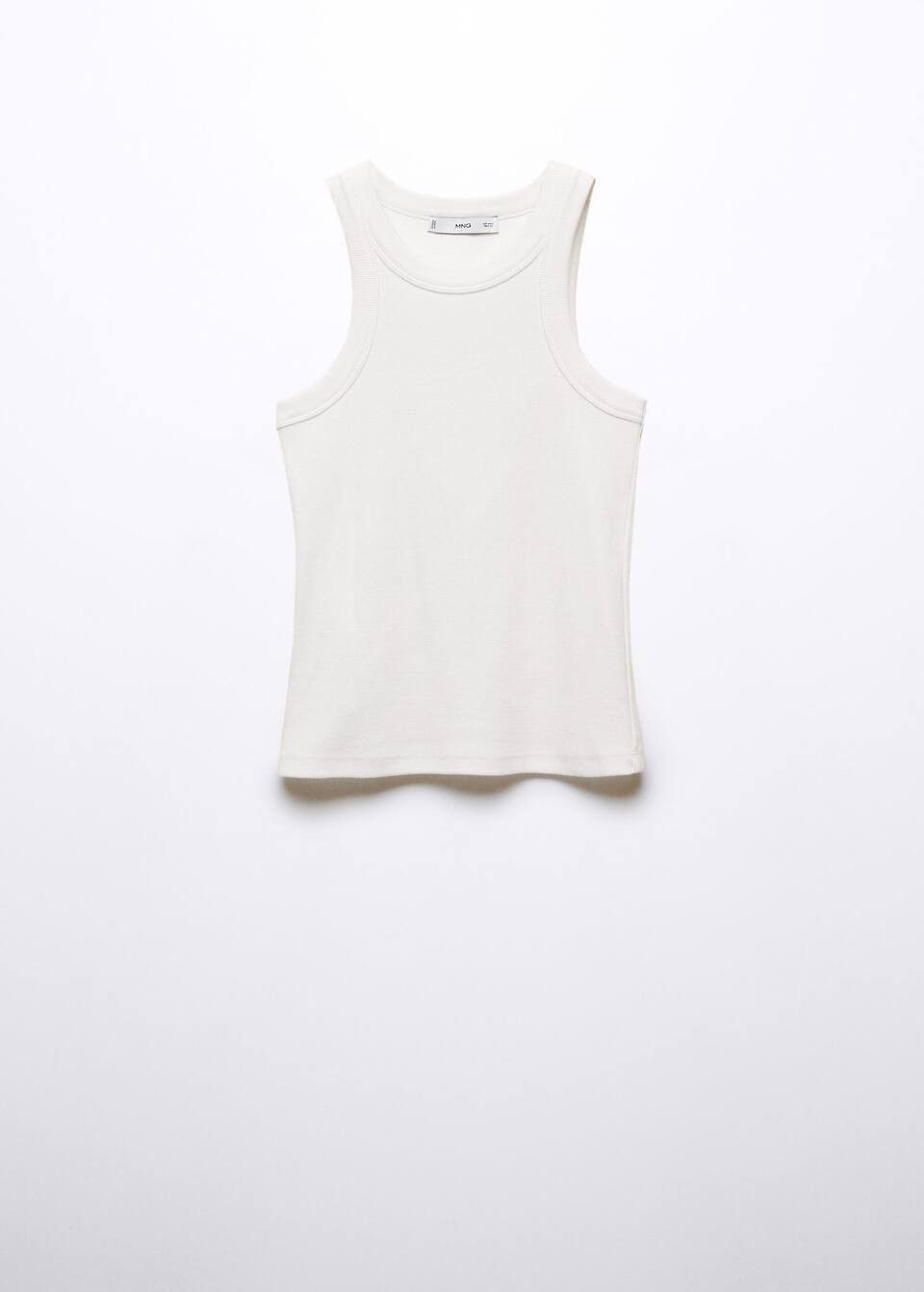 Katoenen geribbelde top | MANGO (NL)