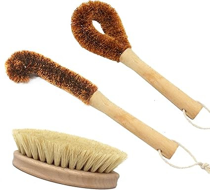 Jalousie Paint-Free Kitchen Wooden Brush Set Dish Brush Beech Wood Brushes Cast Iron Scrubber and... | Amazon (US)