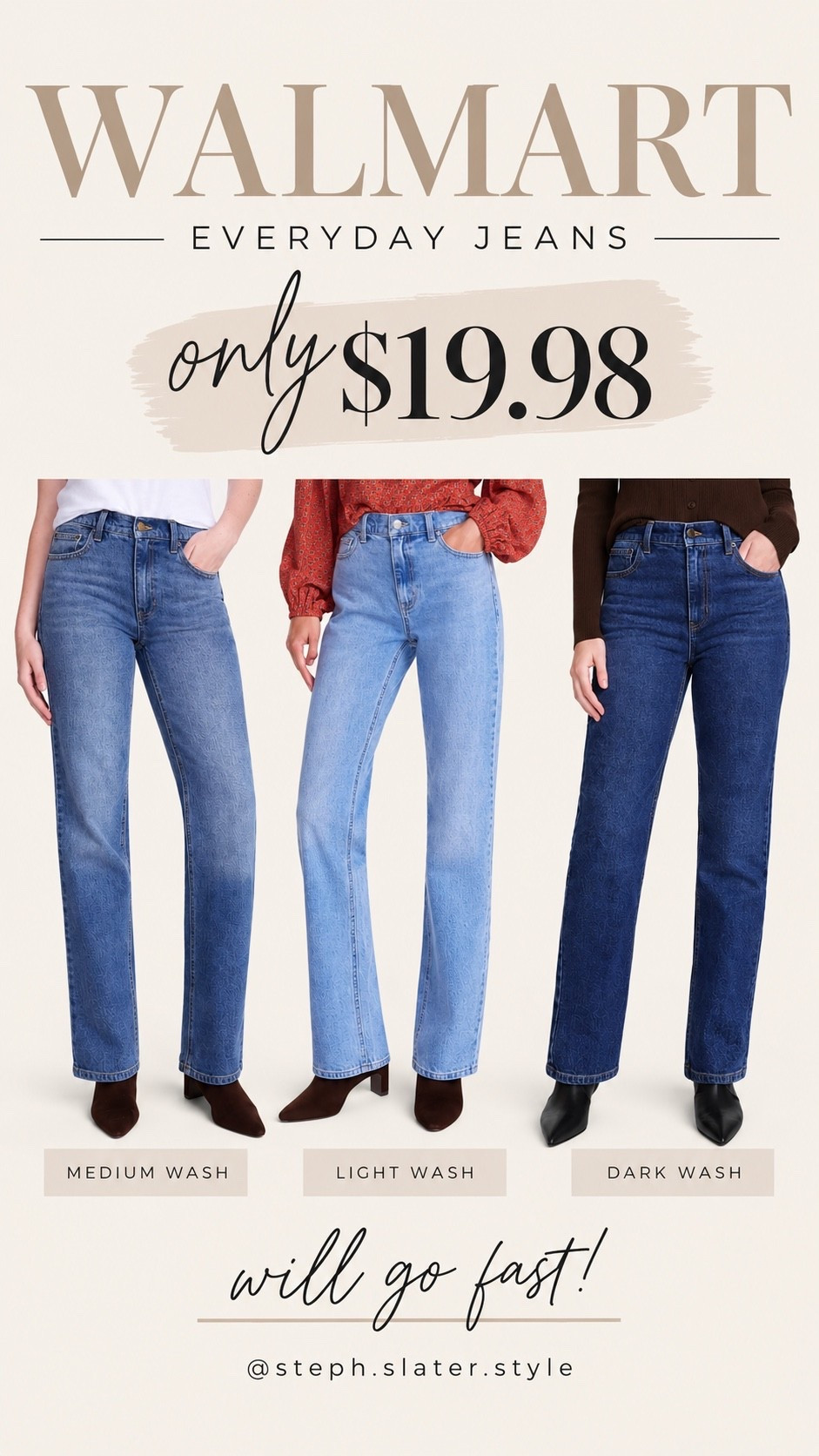 Affordable straight leg jeans from Walmart!

#LTKSeasonal #LTKSaleAlert