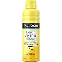 Neutrogena Beach Defense Sunscreen Spray SPF 70 Broad Spectrum UVA UVB Protection Lightweight Wat... | Amazon (US)