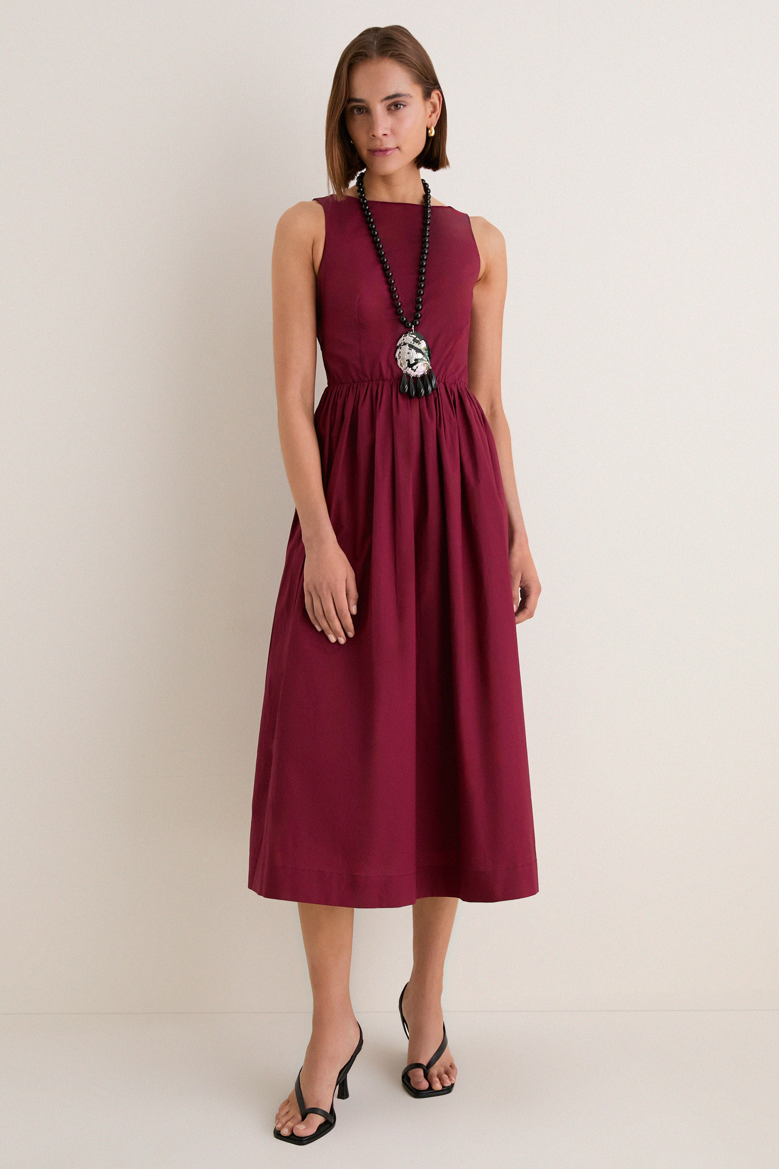 Merlot Open-Back Loire Maxi Dress | Tuckernuck (US)