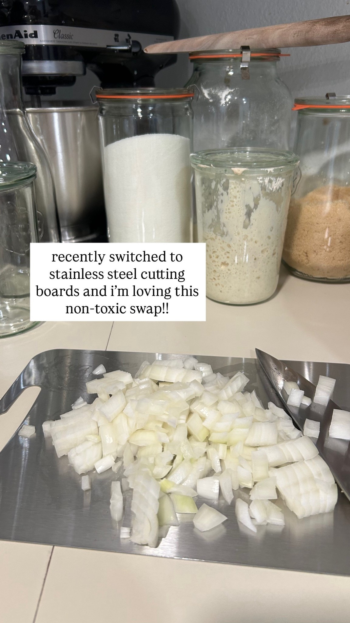 loving these stainless steel cutting boards! great way to keep microplastics out of your food!! and it would make a great gift for anyone in your life who lives holistically/low-tox! 

#LTKGiftGuide #LTKfoodie #LTKHome