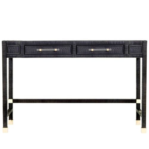 Valentino Rattan 2-Drawer Desk | One Kings Lane
