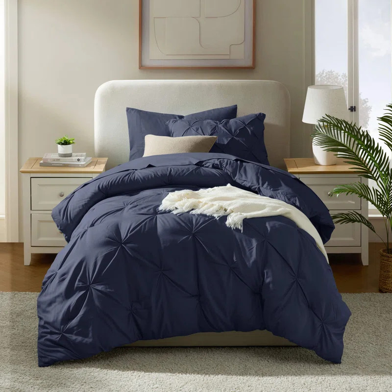 Bed-in-A-Bag Pleated Comforter Set with Bed Sheets | Wayfair North America