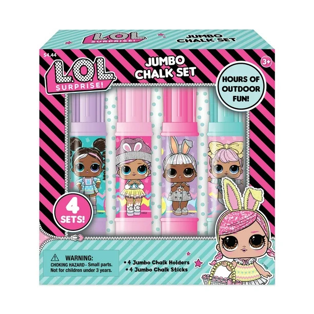 LOL Surprise! Jumbo Chalk Set, Includes 4 Chalk Holders - Walmart.com | Walmart (US)