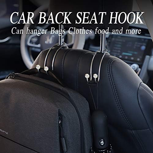 SAVORI Auto Hooks Bling Car Hangers Organizer Seat Headrest Hooks Strong and Durable Backseat Hanger | Amazon (US)