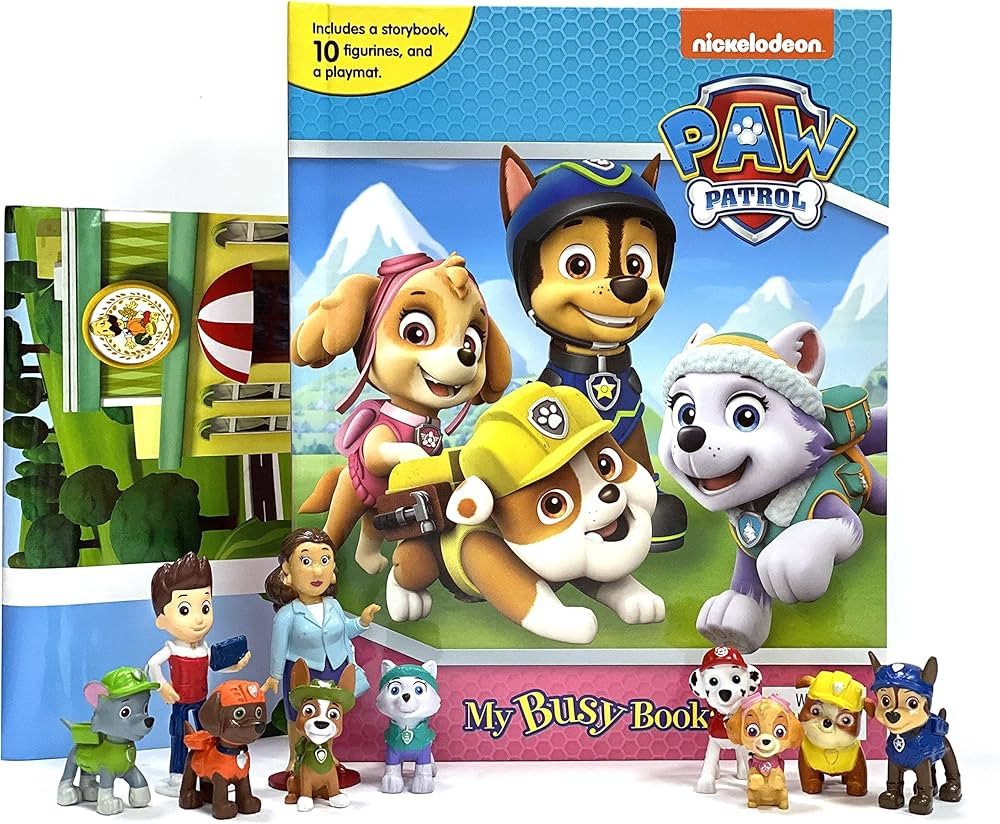 Paw Patrol My Busy Books - Storybook, 10 figurines, playmat | Amazon (US)