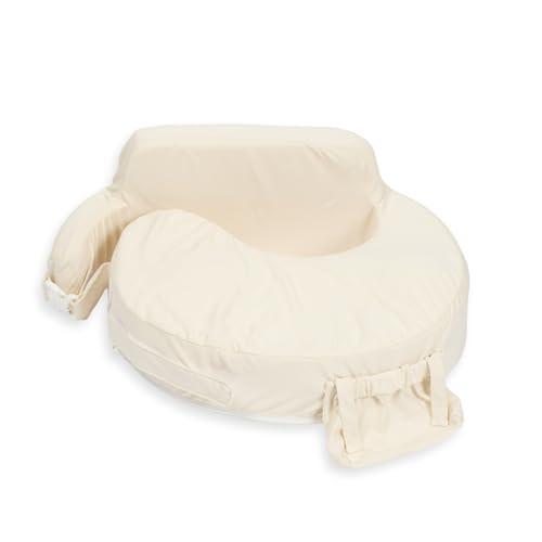 My Brest Friend Super Deluxe Nursing Pillow - Enhanced Comfort & Ergonomic Breastfeeding Pillow for Ultimate Support for Mom & Baby - Adjustable and with Handy Side Pocket,100% Organic Cotton Oat | Amazon (US)