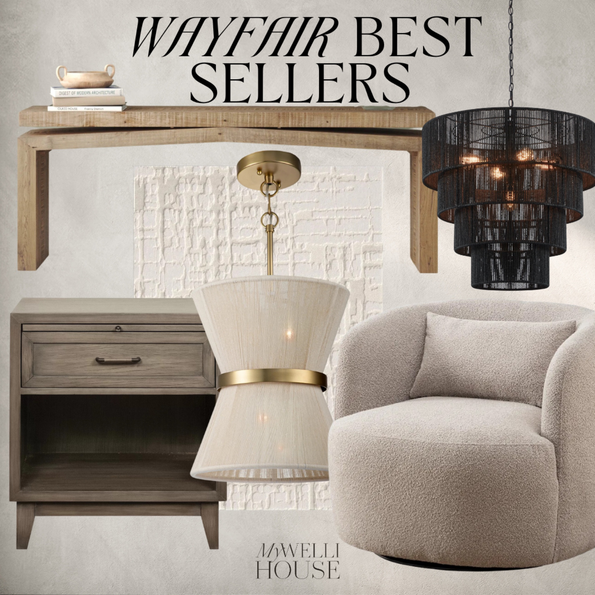 @wayfair #wayfair #wayfairpartner Designer look for less: if you love neutral decor vibes, these pieces are for you! Console table, chandelier and swivel chair are all best sellers with great reviews! 

#LTKSummerSales #LTKSaleAlert #LTKHome