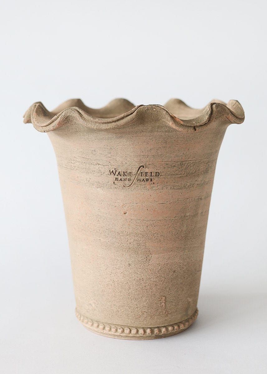 Ruffled Clay Pot in Terracotta | Handmade Pots & Planters at Afloral | Afloral