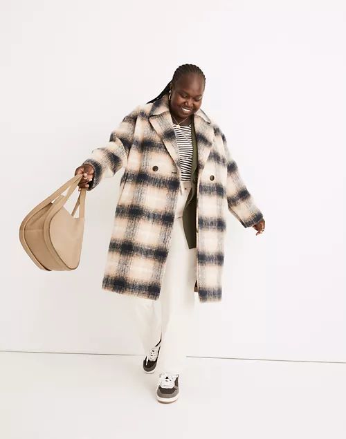 Plus Courton Cocoon Coat in Plaid | Madewell