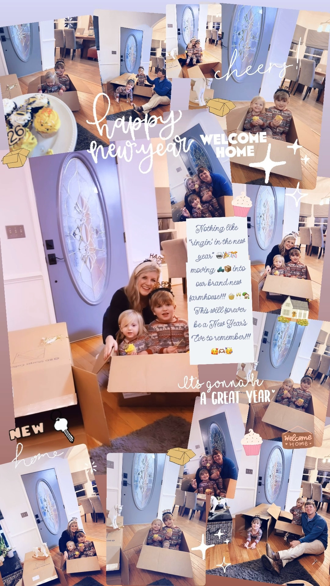Nothing like “ringin’ in the new year” 🪩🎉🎊 moving 🛻📦 into our brand new farmhouse!!! 🧁🥂🏡 This will forever be a New YearMs Eve to remember!!! 🥰🫶🏽🥳
