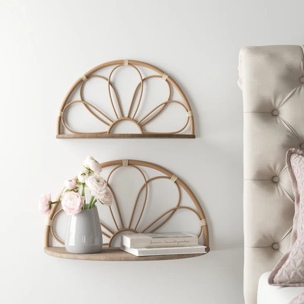 Metal Arched Wall Shelves Set