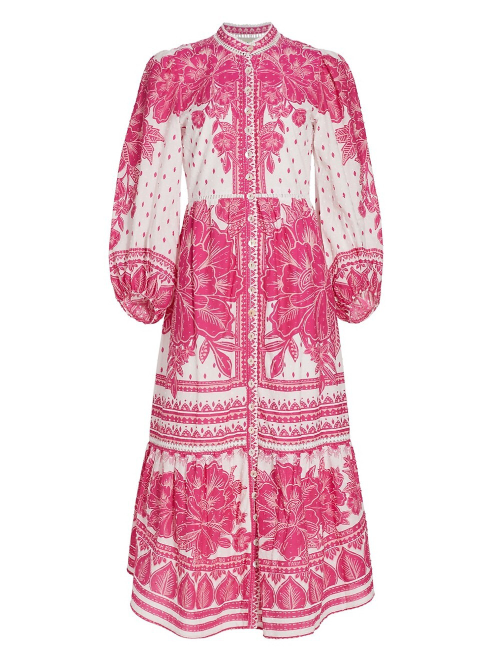 Tropical Woodcut Floral Maxi Dress | Saks Fifth Avenue