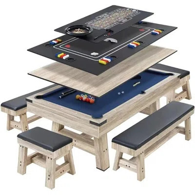 84.4'' L 5 Game Multi Game Table | Wayfair North America