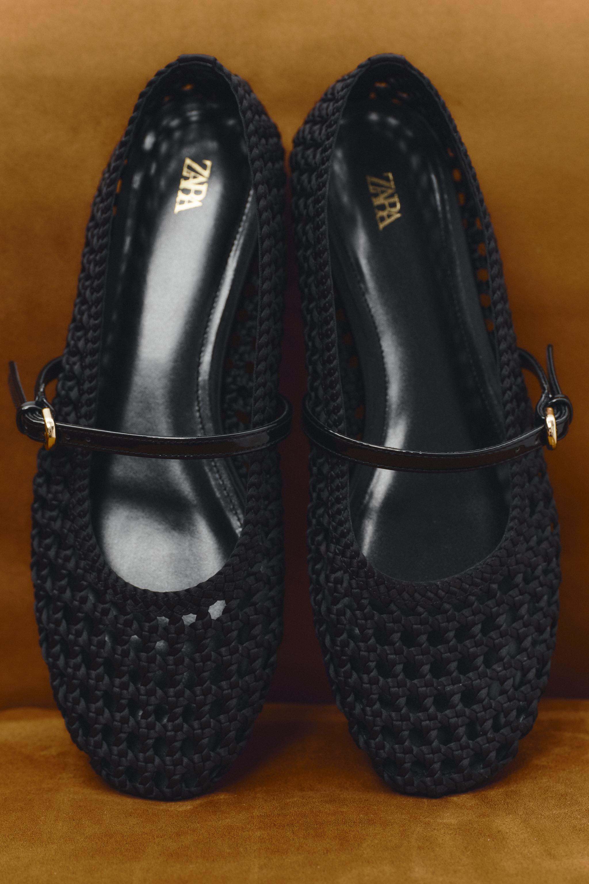 WOVEN STRAP BALLET FLAT | Zara US