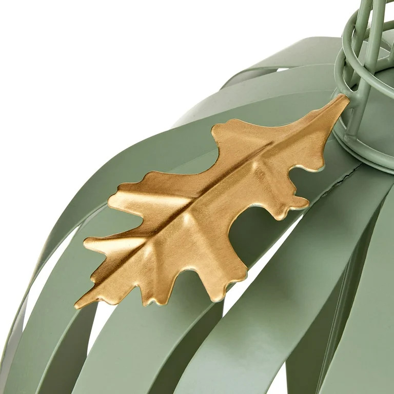 Metal Pumpkin Tabletop Decor, Green, 14.5", Harvest by Way To Celebrate | Walmart (US)