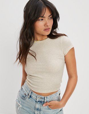 AE Cropped Baby Tee | American Eagle Outfitters (US & CA)