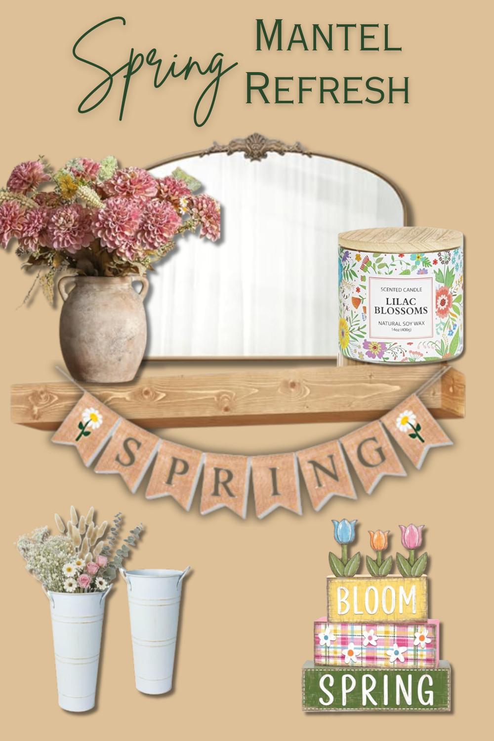 #ad This post contains affiliate links, which means I may earn a small commission if you make a purchase through my links.

Giving my mantel a simple spring refresh 🌿
I love mixing soft florals, neutral textures, and a few seasonal accents to make it feel updated without overdoing it.

These are easy pieces you can mix and match for a cozy, pulled-together look. 

 

#LTKSeasonal #LTKHome