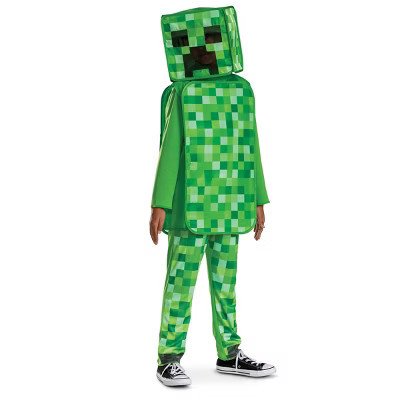 Mojang Synergies AB Kids' Minecraft Creeper Classic Costume Suit Green 10-12 | Target