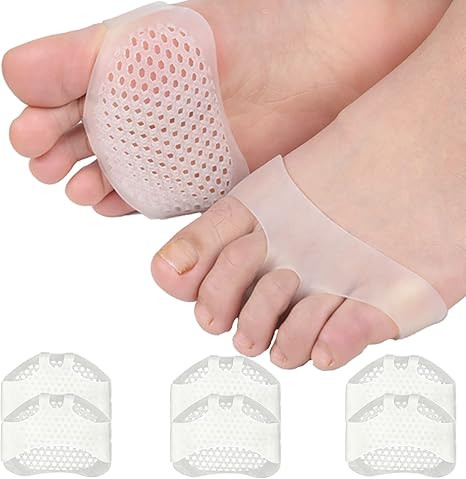 Metatarsal Pads for Women, 3 Pairs Transparent Breathable Gel Metatarsal Cushions, Metatarsal Foo... | Amazon (US)