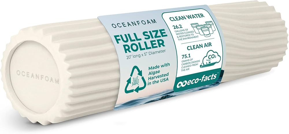 Oceanfoam Tidal Roller - Natural - Muscle Massage Foam Roller for Back Pain & Stretching - Firm a... | Amazon (US)