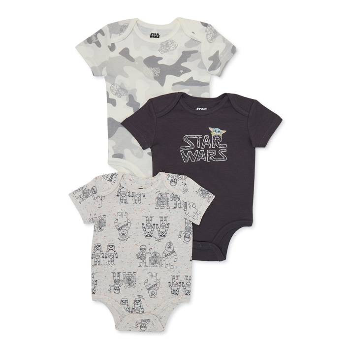 Star Wars Baby Boys Bodysuit, 3-Pack, Sizes 0-24 Months - Walmart.com | Walmart (US)