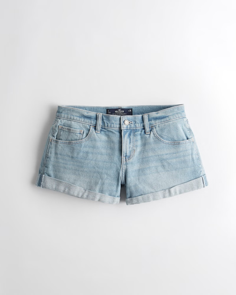 Low-Rise Y2K Medium Wash Vintage Baggy Short 3" | Hollister (US)
