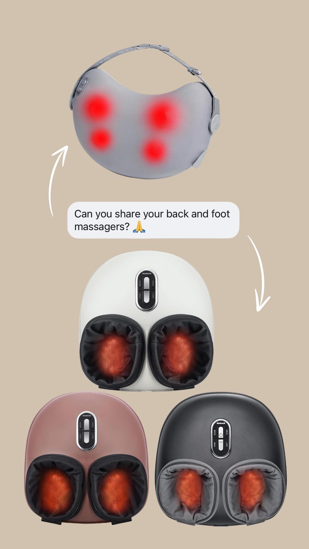 The best way to wind down at the end of my night routine is with these back and foot massagers. Truly my favorite way to relax before bed! Back Massager - Foot Massager - Gift Guide - Mothers Day Gift

#LTKselfcare