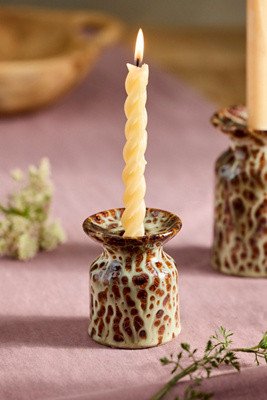 Reactive Glaze Ceramic Taper Holder | Anthropologie (US)
