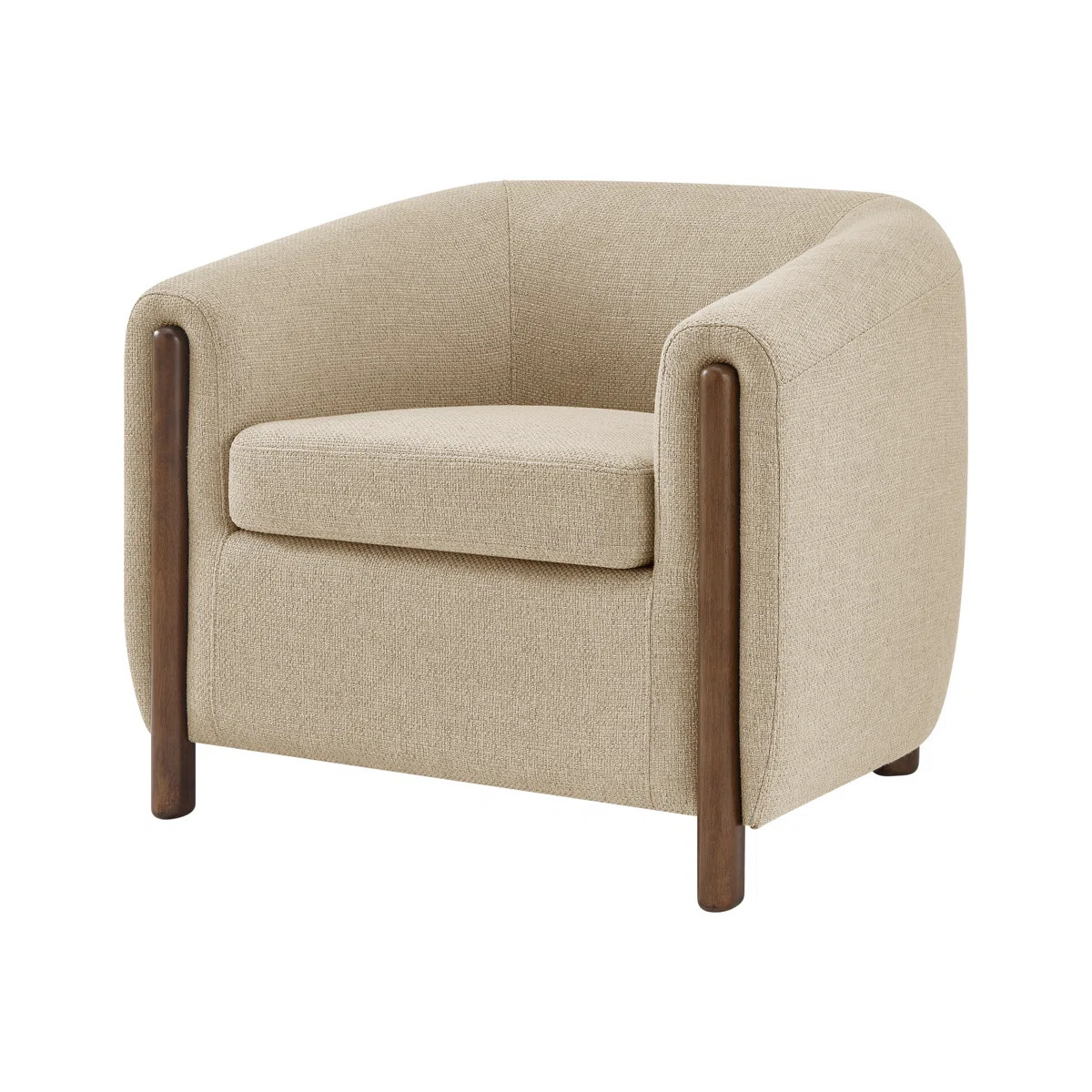 Leamon Fire-Resistant Upholstered Barrel Chair | Wayfair North America