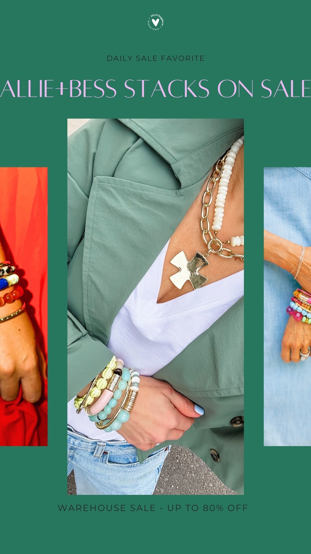 If you've been wanting to add some fun jewelry to your collection, now's the time! ✨ The Allie + Bess Warehouse Sale is here with up to 80% off colorful stacks, statement pieces, and everyday favorites. Such good deals while they last! 💖

#LTKootd #LTKSaleAlert #LTKOver40