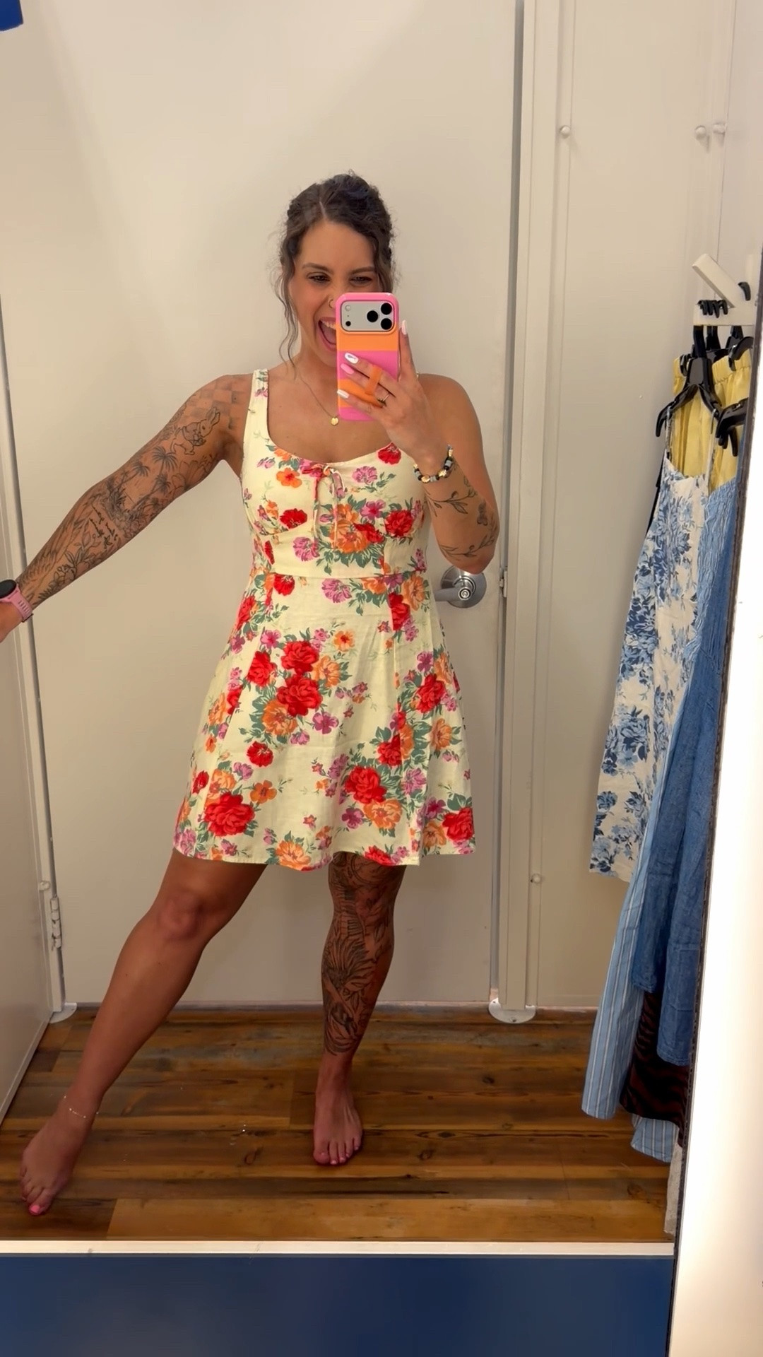 The cutest summer dress and on major sale right now! I’m wearing a small and it comes in more colors and prints.

#LTKSaleAlert #LTKSeasonal #LTKootd