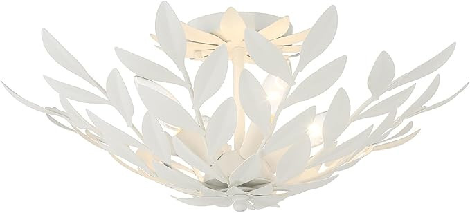 Crystorama Broche 4 Light Matte White Semi Flush Mount | Amazon (US)