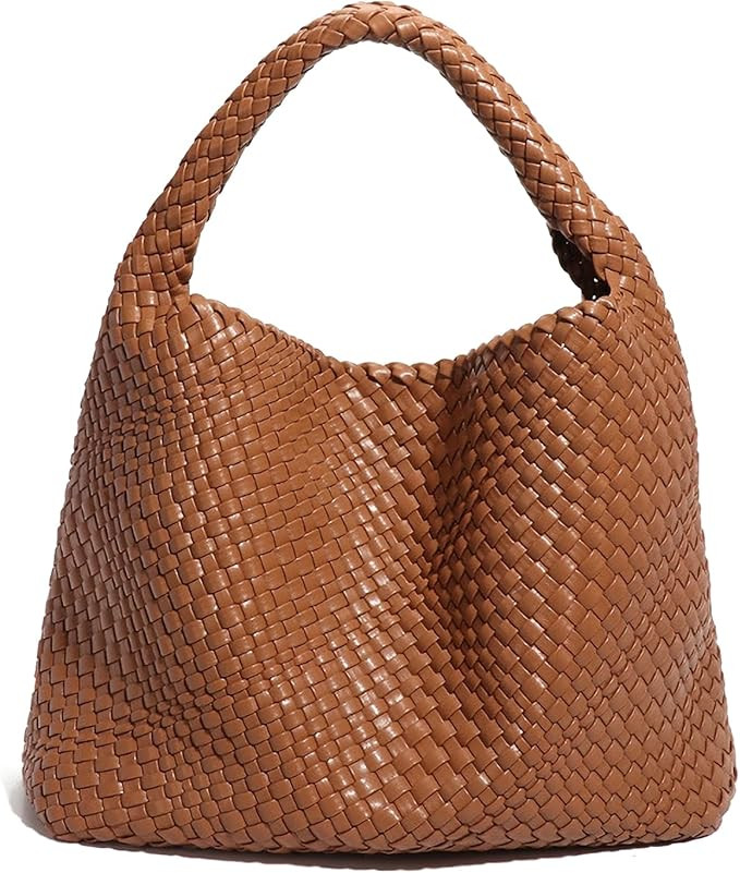 sharllen Woven Tote Bags for Women, Soft Vegan Leather Tote Bag Woven ladies Handbags Summer Shou... | Amazon (UK)